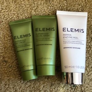 Elemis face wash cream and enzyme peel